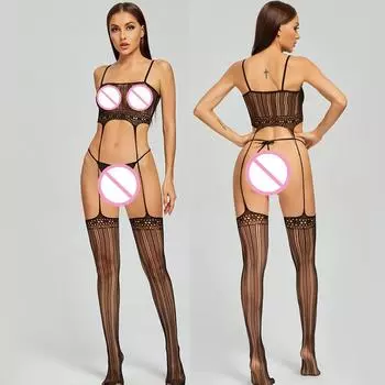 Сексуальный черный тонкий женский боди, новый женский ночной клуб, горячий костюм, боди-чулки, женский комплект, эротическое забавное нижнее белье XXS