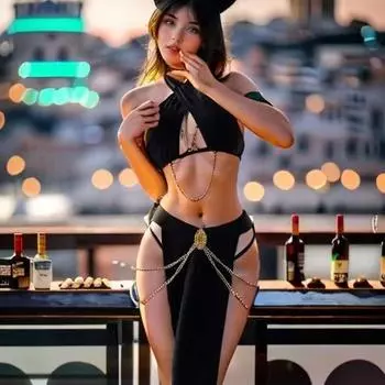 Сексуальный фанат Queen Древнеегипетский соблазнение киски Униформа Халат Костюм с открытой киской average size [80-65kg]