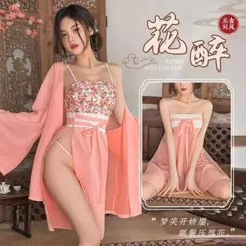 Сексуальный ханьфу в древнем стиле, чистый, желанный, с карманом на животе, искушение, страсть, новый придворный стиль, классический костюм One Size