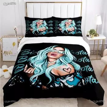 Сексуальный Karol G Singer All Season Duvet Cover Одеяло Постельное белье Мягкий пододеяльник и наволочки Подростки SingleDoubleQueenKing US King 264x228cm