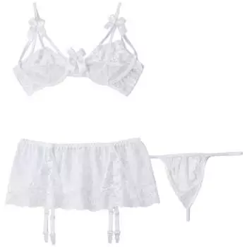Сексуальный комплект бюстгальтера белого цвета SR70192