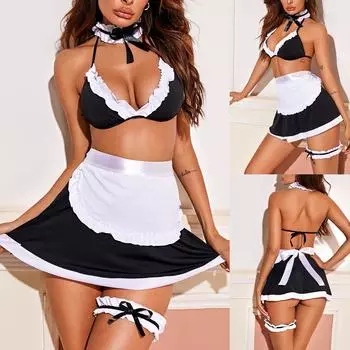 Сексуальный комплект нижнего белья Сексуальный комплект с подвесным воротником, шесть комплектов M