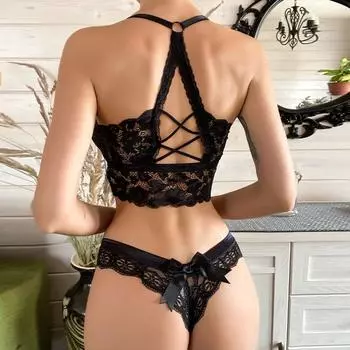 Сексуальный комплект нижнего белья, женский красивый бюстгальтер на спине, кружевные бюстгальтеры и трусики с эффектом пуш-ап, комплект нижнего белья с вышивкой, удобное нижнее белье S белый