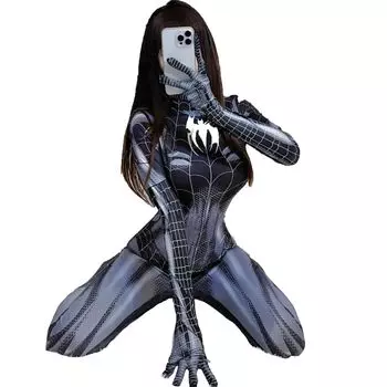 Сексуальный косплей на все тело для эластичных 3 размеров [TUAHOUS] Косплей Человека-паука, Взрослые, Экстрим, Колготки, Костюм Человека-паука, Дыры, Взрослые, (Ссылка