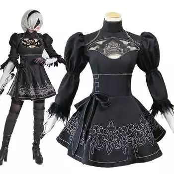 Сексуальный костюм Nier Automata для косплея Yorha 2B, костюм для игр на Хэллоуин, женские костюмы для ролевых игр, костюмы для девочек и женщин, аниме, ролевые игры, нарядное платье для вечеринки s