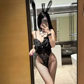 Сексуальный костюм зайчика с бантиком, полый, сексуальное нижнее белье, бесплатный комбинезон, для маленькой груди, сексуальный костюм One size (80-120)