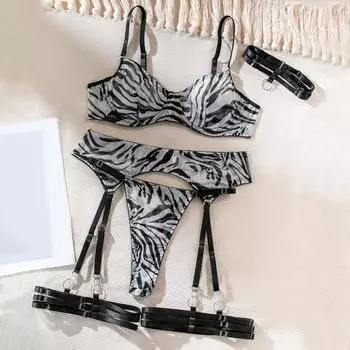 Сексуальный костюм Женщина Женское эротическое белье Сексуальная одежда Мода Новый узор Животный принт Сетка Прозрачный Сексуальный обтягивающий Ropa Hombre S