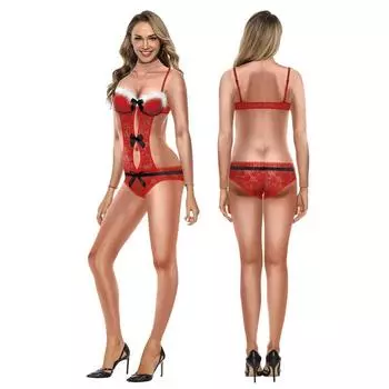 Сексуальный кружевной 3D-принт женский комбинезон рождественский карнавальный костюм для вечеринки косплей зентай костюм для взрослых рождественские наряды боди S