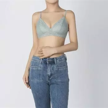 Сексуальный кружевной бюстгальтер, беспроводной женский бюстгальтер без косточек с подушечками, женское нижнее белье S