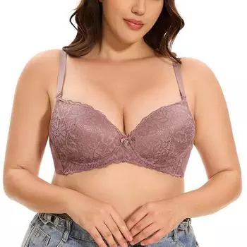 Сексуальный кружевной бюстгальтер FallSweet для женщин, бюстгальтеры Push Up на косточках, тонкие чашки, бюстгальтер, удобное нижнее белье, женское нижнее белье 38-48 36CD