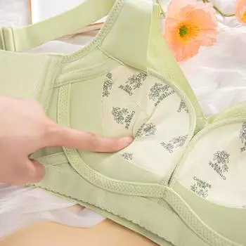 Сексуальный кружевной бюстгальтер средней толщины, приятный для кожи, эластичный, из хлопка, без стального кольца, с регулировкой посадки, без магнитного мягкого бюстгальтера 75B чёрный