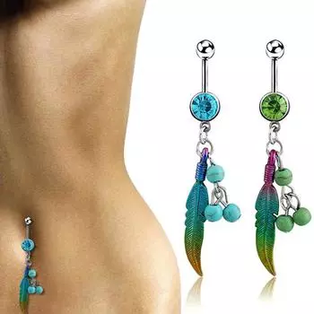 Сексуальный Ловец снов со стразами, инкрустированные кисточками, кольцо на животе, женские украшения для пирсинга зелёный