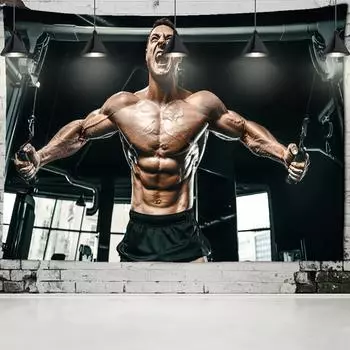 Сексуальный мускулистый мужчина гобелен настенный хиппи Tapiz Art Simple Mystery Спальня общежития домашний декор фоновая ткань 95x70cm