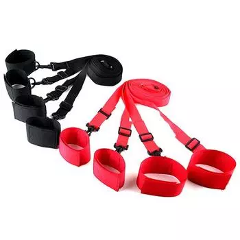 Сексуальный нейлоновый ремень для постельного белья, набор для связывания, наручники, манжеты на лодыжки, секс-игрушки, фетиш, наборы для ограничения кровати, ролевая игра для взрослых