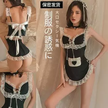 Сексуальный перспективный кружевной ремешок на спине с полым ремешком для горничной Average Size [80-57.5 kg]