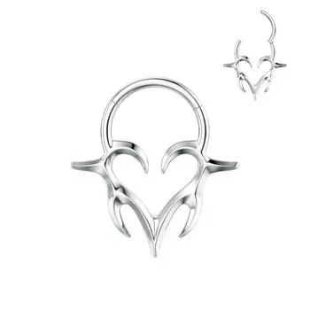 Сексуальный пирсинг септума кольца в носу панк лабрет пирсинг губы хрящ готический кликер модные украшения ЛЮБОВЬ подарок 1.2x10mm