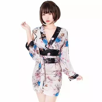 Сексуальный японский экстремальный Ямато Маленький милый открытый комплект [SENMHS] Косплей, Юката, Куртизанка, Стиль, Кимоно, Искушение, Надэсико, Эротика, Грудь, синий