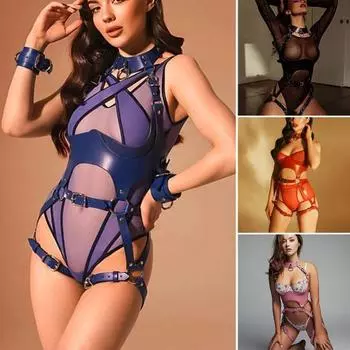 Сексуальный ремень для тела, мягкий металлический пояс, эластичное, прочное, парные секс-товары, искусственная кожа, женский, сексуальный, с ремешками, ремень для чулок для жены