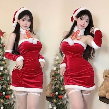 Сексуальный рождественский костюм кролика - Соблазнительный страстный костюм для стримеров One Size [40-60 kg]