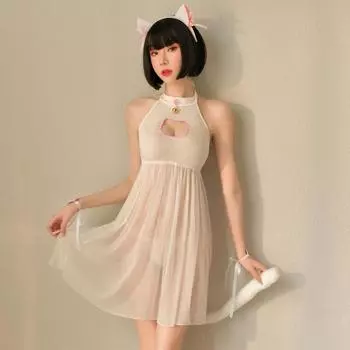 Сексуальный секс пижама униформа соблазнение мягкий милый котенок страсть M