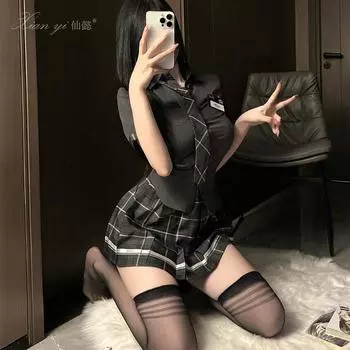 Сексуальный сексуальный кампус jk студент наряд чистое желание высокое чувство открытая форма соблазнение женский M