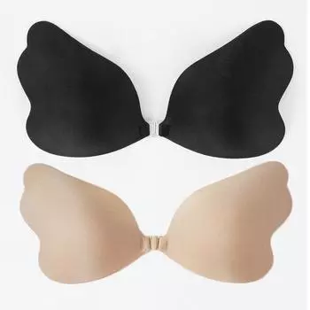 Сексуальный силиконовый липкий невидимый бюстгальтер с открытой спиной без бретелек, бюстгальтер пуш-ап, бесшовная передняя застежка, клейкие планки, крышка для сосков, нижнее белье S бежевый