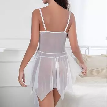 Сексуальный соблазнительный комплект нижнего белья кружевная сетка перспектива цельная пижама женская S