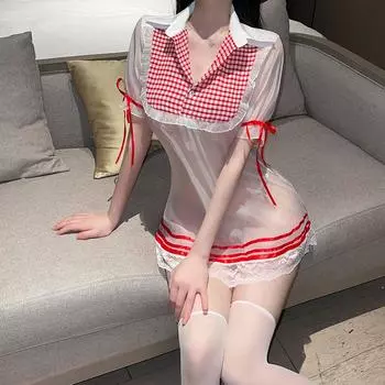 Сексуальный стиль колледжа сладкое чистое желание студенческая одежда сексуальное нижнее белье девушка кровать бесплатный костюм average size
