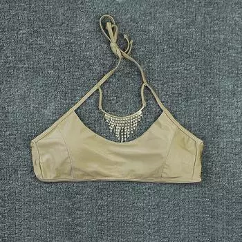 Сексуальный топ бикини женский купальник новый топ бикини купальники с лямкой на шнуровке купальный костюм для женщин бюстгальтер с открытой спиной пляжная одежда S