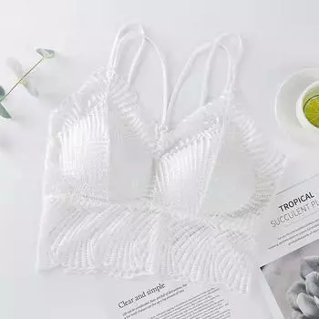 Сексуальный топ на бретельках, кружевной укороченный топ с v-образным вырезом, женские летние майки с открытой спиной, модный повседневный женский укороченный жилет без рукавов One Size белый