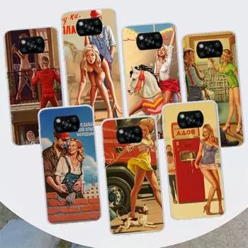 Сексуальный винтажный чехол для телефона в стиле Pin Up Girl для Xiaomi Poco X3 GT X4 NFC M4 Pro M3 M2 F3 F2 F1 Mi Note 10 A3 A2 Lite A1 CC9E Fundas Xiaomi Poco X3
