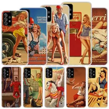Сексуальный винтажный мягкий чехол для Samsung Galaxy A51 A71 A50 A70 A21S, чехол для телефона A30 A20E A10 A31 A41 A6 A7 A8 A9 Shell Co Samsung A71