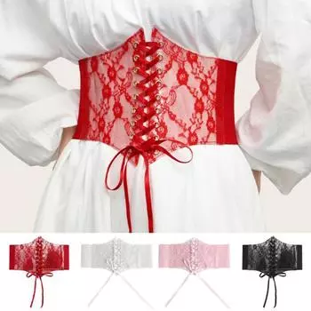 Сексуальный женский бюстье, прозрачный регулируемый женский корсет на шнуровке белый