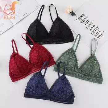 Сексуальный женский бюстгальтер с цветочным принтом, кружевной бюстгальтер без косточек, нижнее белье без косточек, женское бесшовное прозрачное нижнее белье без подкладок, треугольные бюстгальтеры для расслабления One size жёлтый