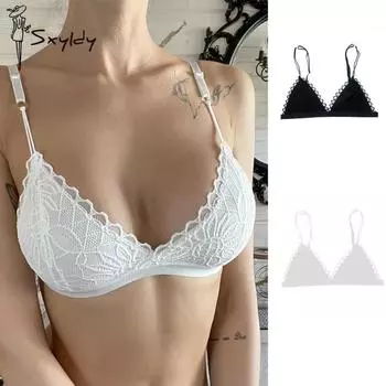 Сексуальный женский бюстгальтер с цветочным кружевом бюстгальтер без косточек бюстгальтер нижнее белье женский бесшовный прозрачный бюстгальтер нижнее белье One size белый