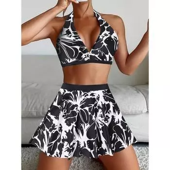 Сексуальный женский купальник бикини женский купальник пуш-ап бикини комплект купальный костюм пляжная одежда купальный костюм бикини купальник XS чёрный