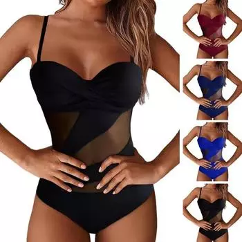 Сексуальный женский купальник с низким вырезом и регулируемыми бретелями, летняя сексуальная модная женская пляжная одежда L королевский синий