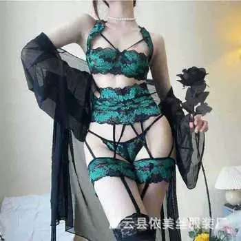 Сексуальный женский новый зеленый павлин униформа искушение горячий комплект с подвязками кровать бесплатно муж и жена флирт One size