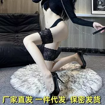 Сексуальные и тонкие кружевные чулки-гольфы, тонкий высокоэластичный черный шелк, чулки до бедра для танцев в ночном клубе, чистый соблазн One Size
