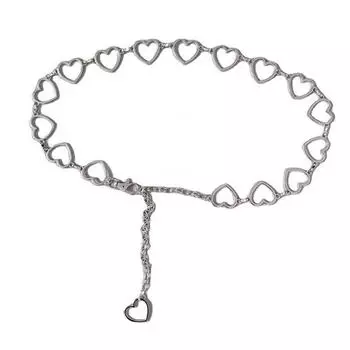 Sexy Fashion Hollow Love Heart Women Trendy Waist Chain Waistband Pants Chain Heart Belts