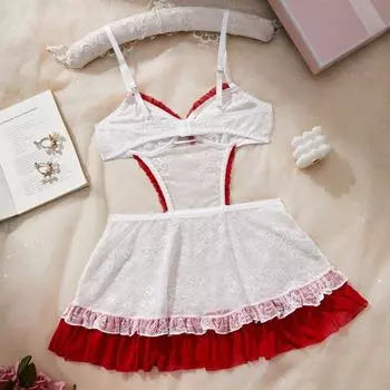 Сексуальная модная пижама сексуальное кружевное полупрозрачное сексуальное ночное платье на подтяжках комплект Т-трусиков S