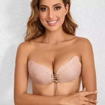 Sexy Fashion Silicone Underwear Pull-up Muse Drawstring Invisible Chest Sticker Gathering Wing Bra A