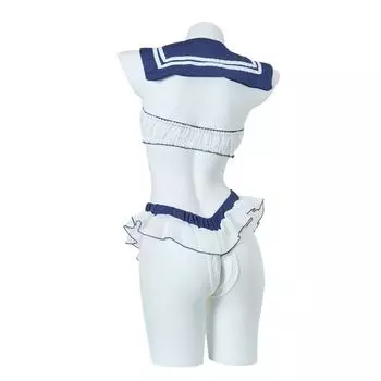 Сексуальное забавное нижнее белье без взлета, раздельная школьная форма, ролевой костюм для секса, сексуальное нижнее белье 964 One size