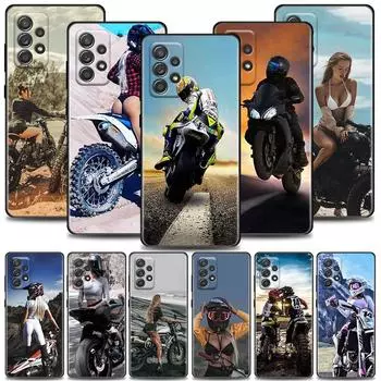 Сексуальная девушка мотокросс Samsung A51 A12 A52 A21s A71 чехол для телефона Galaxy A32 A31 A02s A72 A11 A41 A22 A03s чехол Funda Coque Shell Samsung A11