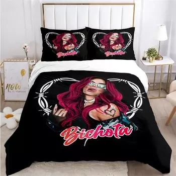 Sexy Karol G Singer All Season Duvet Cover Comforter Bedding set Soft Quilt Cover and Pillowcases Teens Single/Double/Queen/King 135X200cm-2pcs