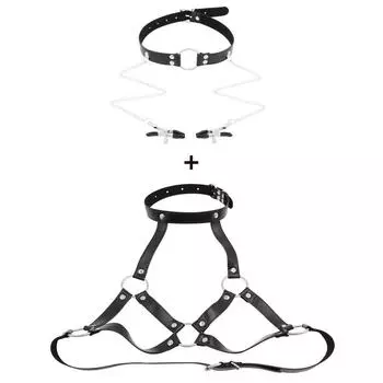 Сексуальное нижнее белье, альтернативная женская одежда для рабынь, кляп, зажим для сосков, парные игрушки для флирта, товары для взрослых, сексуальные связывания SM