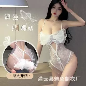 Сексуальное женское кружевное кокетливое горячее постельное белье пижама перспектива соблазнение униформа 1633 one size fits all