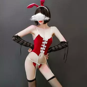 Сексуальное женское белье сексуальное глубокое V горячий кролик открытый файл без спинки не снимать униформа соблазнение костюм one size fits all