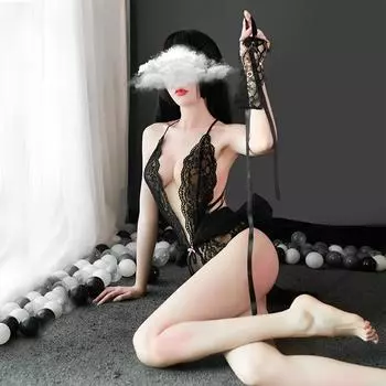 Сексуальное женское белье сексуальное глубокое V кружевное соблазнение горячий комбинезон вставная сетка костюм униформа one size fits all