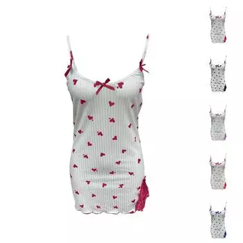 Sexy Lingerie Gathers Sexy Deep V Side Slit Slim Fitting Suspender Nightgown L чёрный